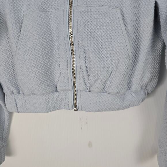 7 Diamonds Restoration Collection Hoodie & Shorts Set Ice Blue Textured Size XS - Picture 9 of 10